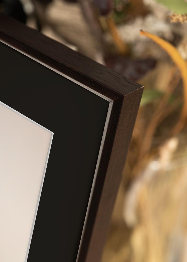 Marco Globe Espresso 50x60 cm - Paspartú Negro 35x45 cm