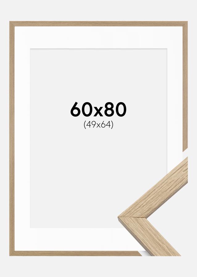 Marco Stilren Roble 60x80 cm - Paspartú Blanco 50x65 cm
