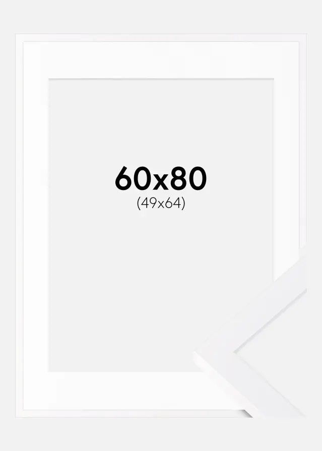 Marco Selection Blanco 60x80 cm - Paspartú Blanco 50x65 cm
