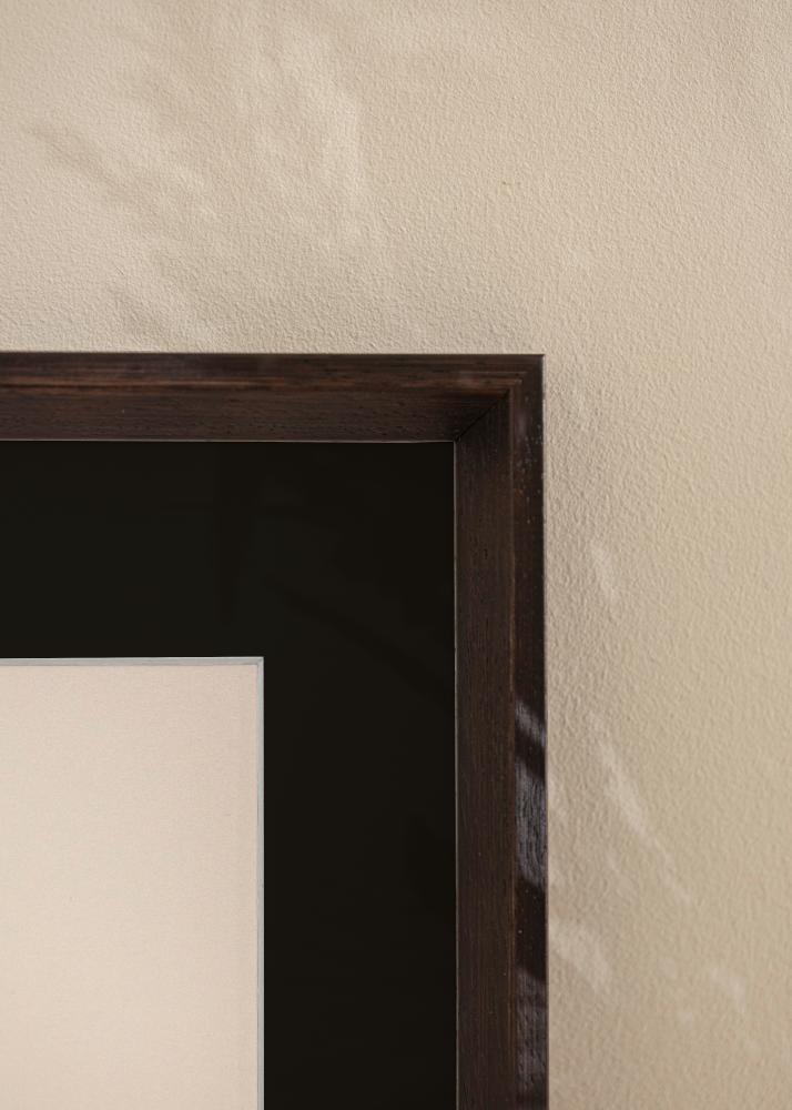 Marco Globe Espresso 50x60 cm - Paspartú Negro 35x45 cm