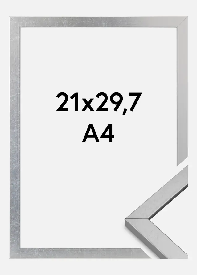Marco Minerva Vidrio acrílico Plateado 21x29,7 cm (A4)