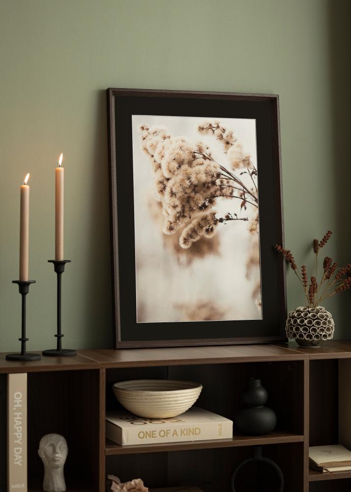 Marco Globe Espresso 50x60 cm - Paspartú Negro 35x45 cm