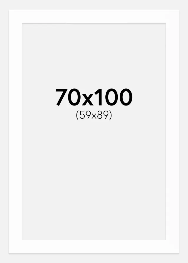 Paspartú Canson Blanco (Borde interior blanco) 70x100 cm (59x89)