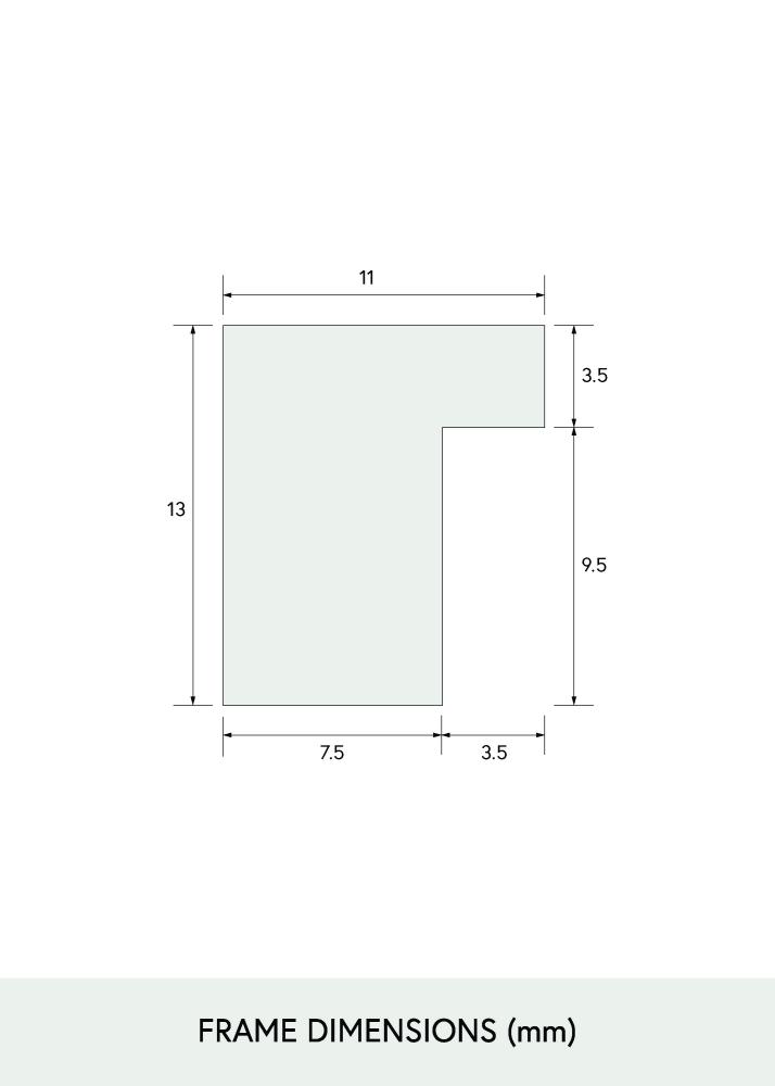 Marco roble estrecho acrílico 13x18 cm