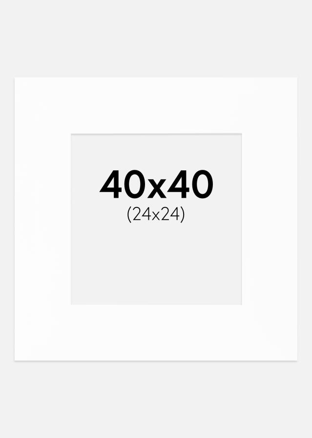 Paspartú Canson Blanco (Borde interior blanco) 40x40 cm (24x24)