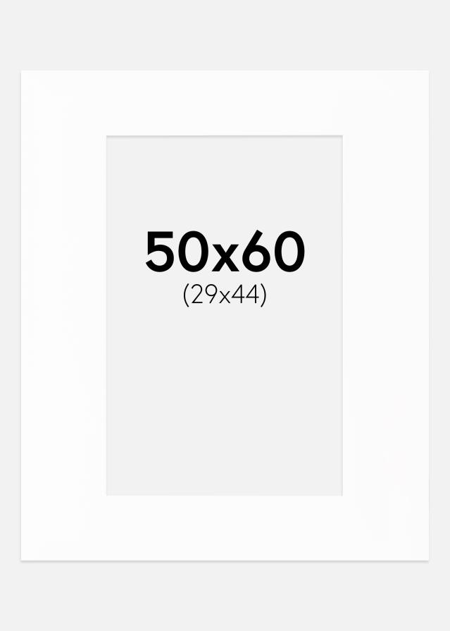 Paspartú Canson Blanco (Borde interior blanco) 50x60 cm (29x44)