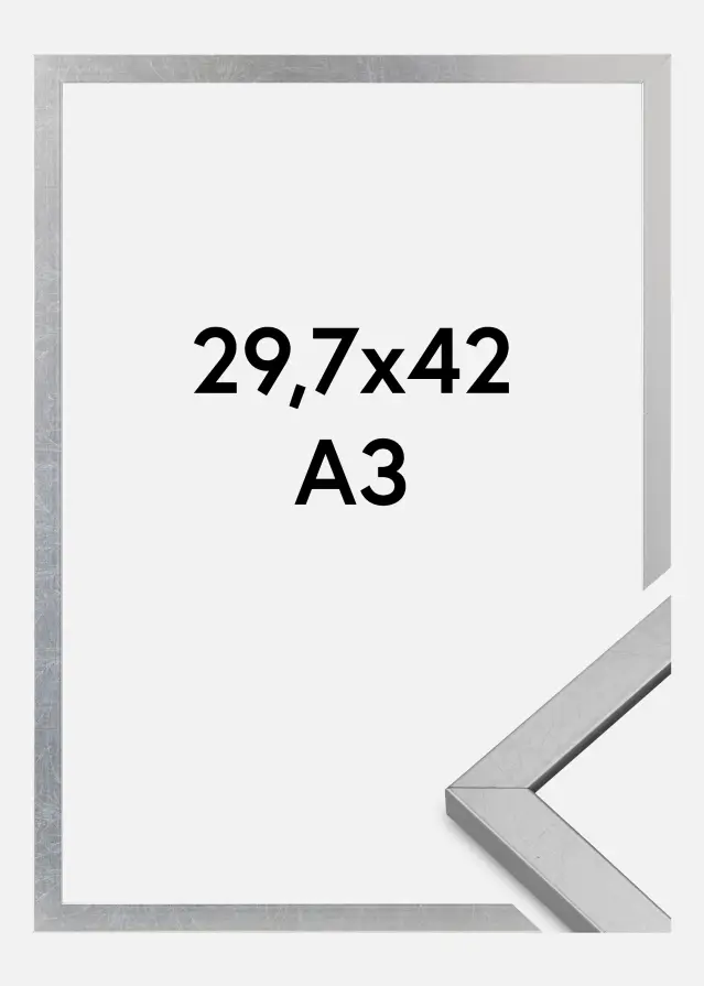 Marco Minerva Vidrio acrílico Plateado 29,7x42 cm (A3)