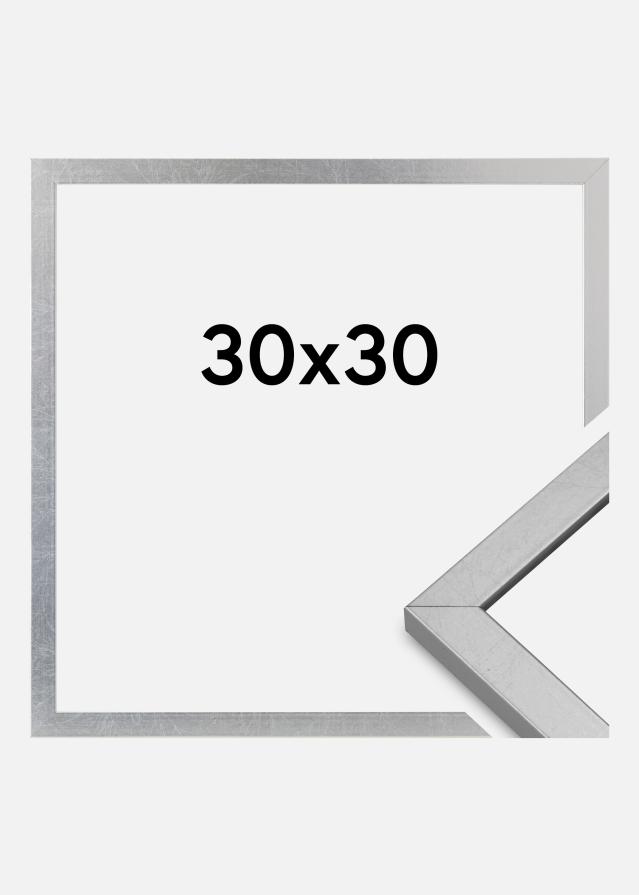 Marco Minerva Vidrio acrílico Plateado 30x30 cm