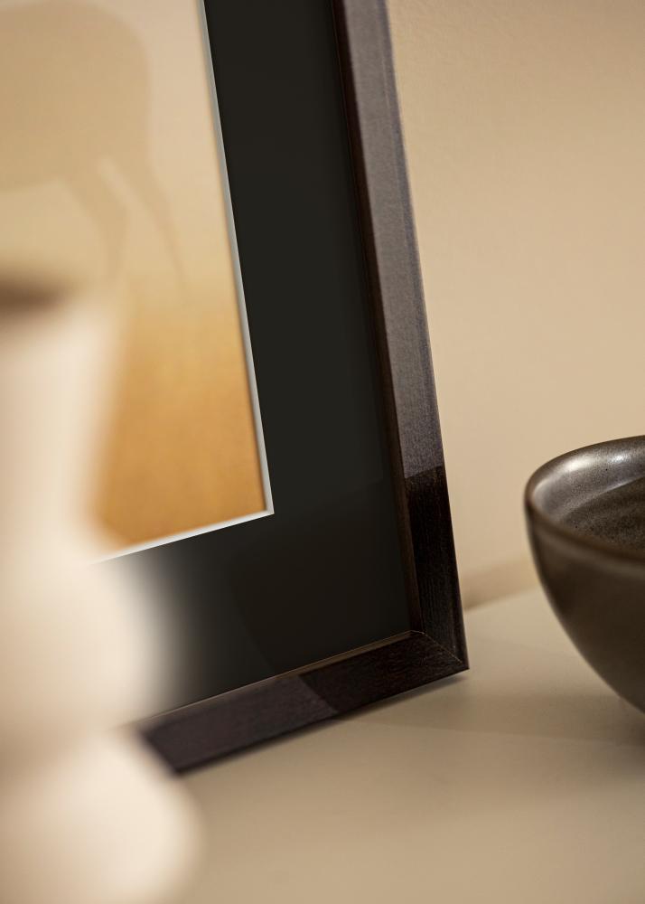Marco Selection Castaño 40x50 cm - Paspartú Negro 30x40 cm