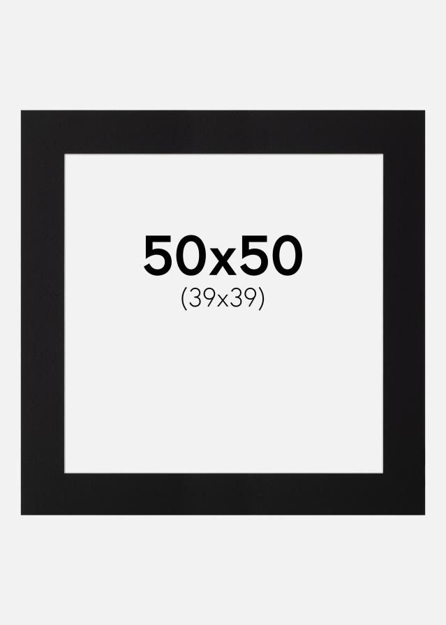 Paspartú Canson Negro (Borde interior blanco) 50x50 cm (39x39)