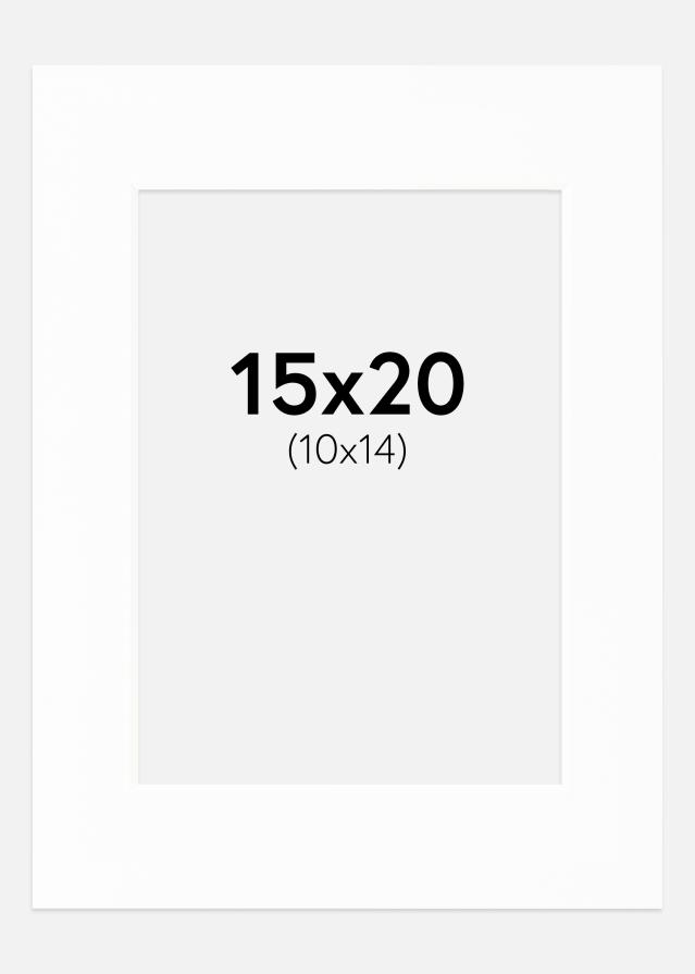 Paspartú Canson Blanco (Borde interior blanco) 15x20 cm (10x14)