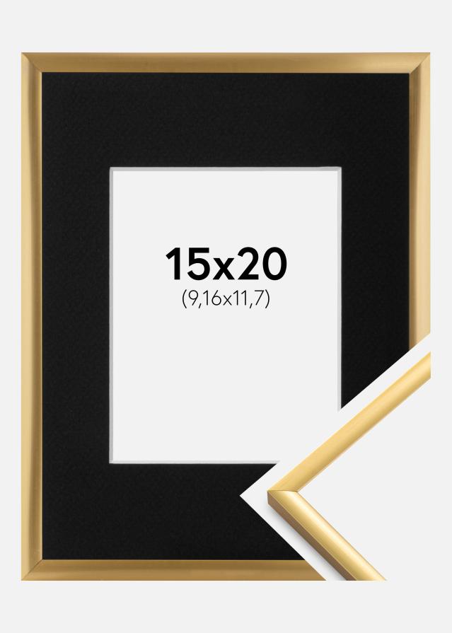 Marco New Lifestyle Shiny Gold 15x20 cm - Paspartú Negro 4x5 inches