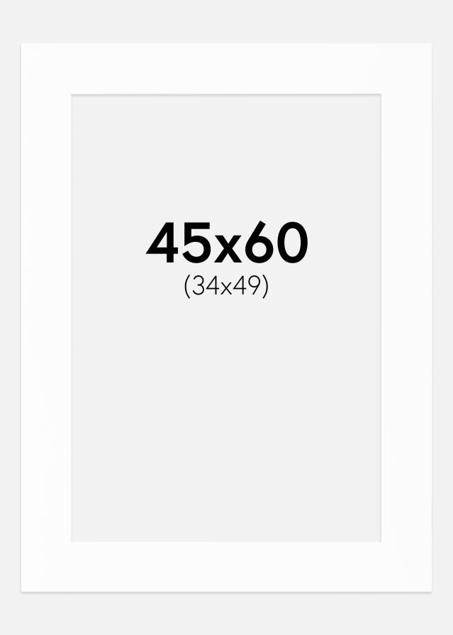 Paspartú Canson Blanco (Borde interior blanco) 45x60 cm (34x49)