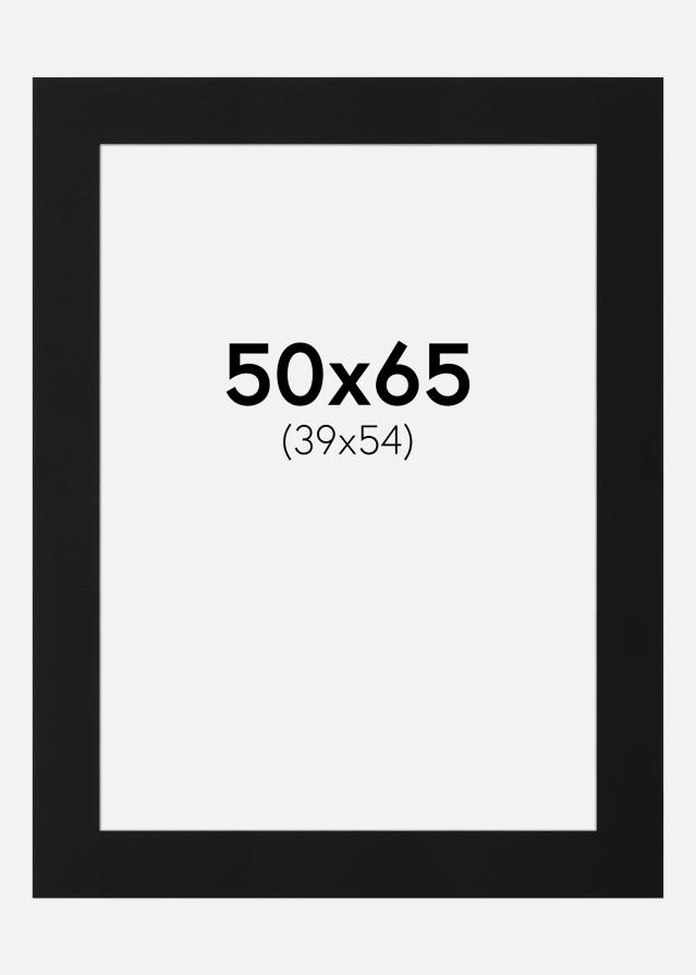 Paspartú Negro Estándar (Borde interior blanco) 50x65 cm (39x54)