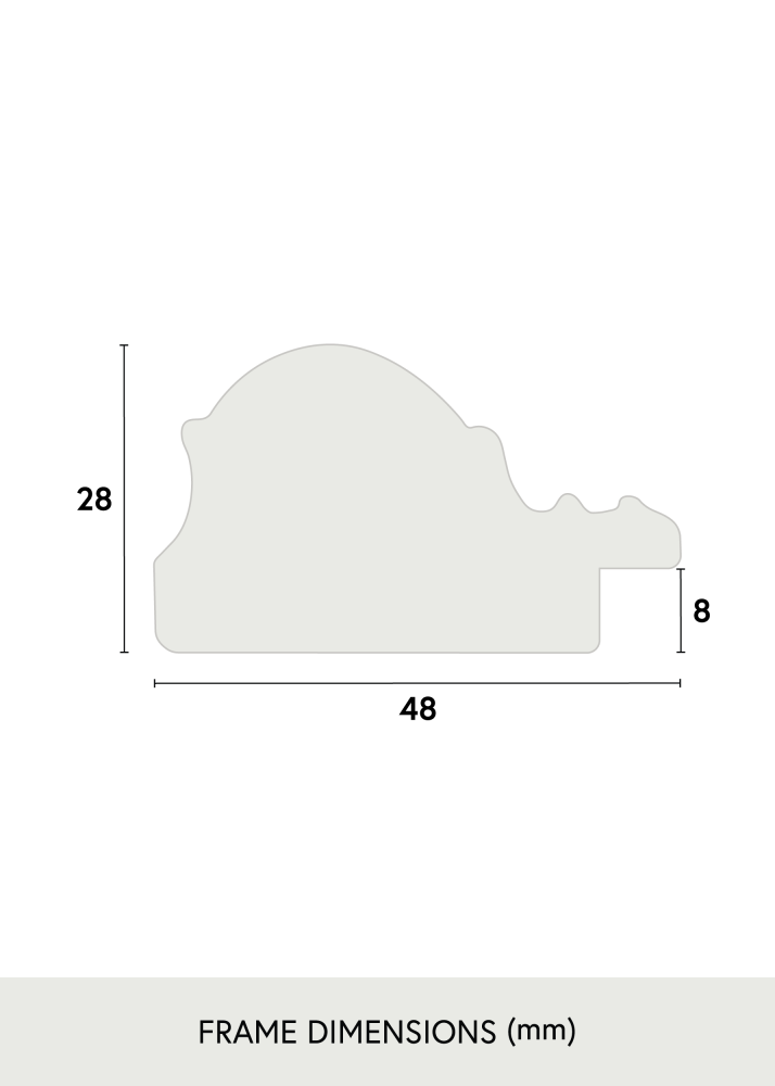 Marco Old Retro Vidrio acrílico 25x25 cm