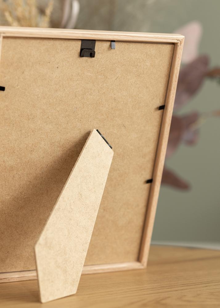 Marco Roble fino 20x30 cm - Paspartú Negro 15x21 cm (A5)