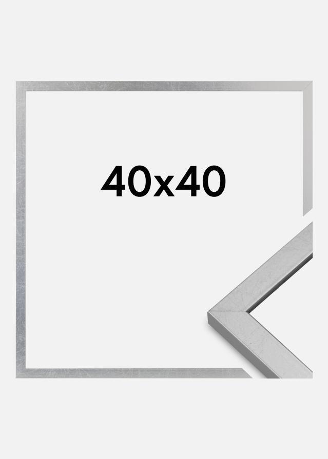 Marco Minerva Vidrio acrílico Plateado 40x40 cm