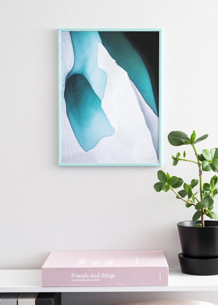 Marco New Lifestyle Turquesa 30x40 cm - Paspartú Negro 21x30 cm