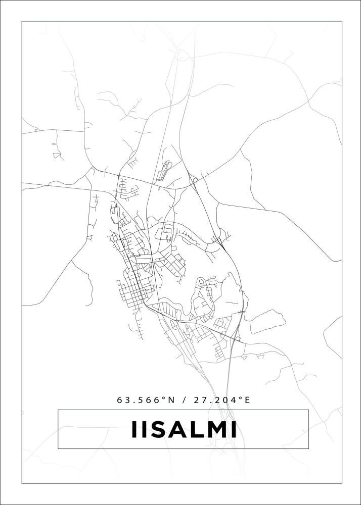Mapa - Iisalmi - Cartel blanco
