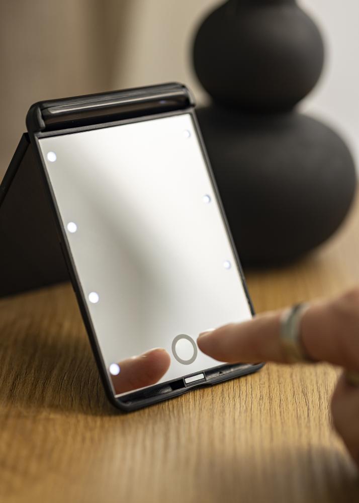 KAILA Espejo tocador Fold III Negro - 13x9 cm