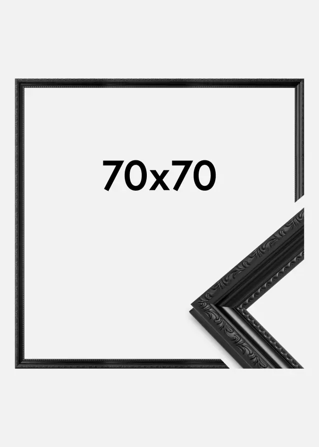 Marco Abisko Vidrio acrílico Negro 70x70 cm