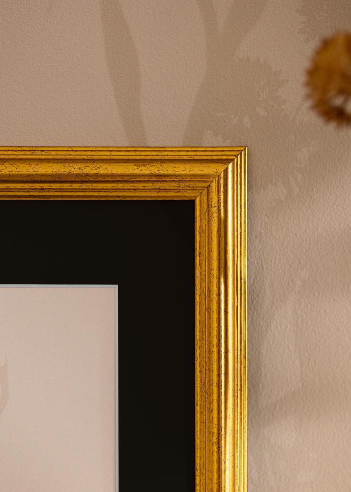 Marco Västkusten Dorado 40x100 cm - Paspartú Negro 30x90 cm