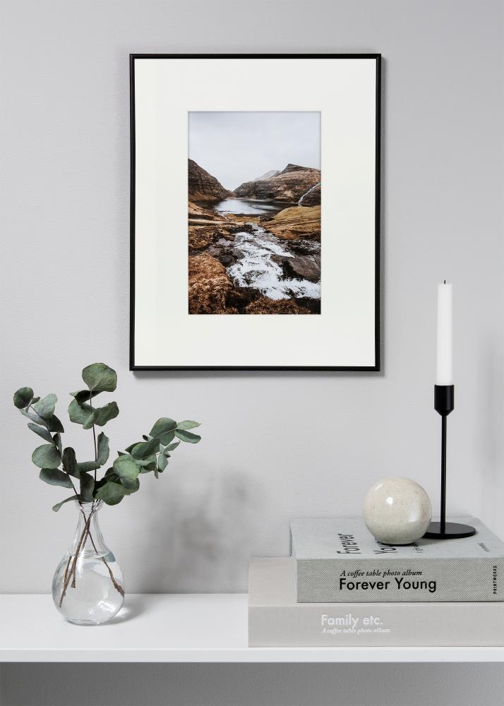 Paspartú XL Blanco (Borde interior blanco) 40x50 cm (20x28,7 - A4)