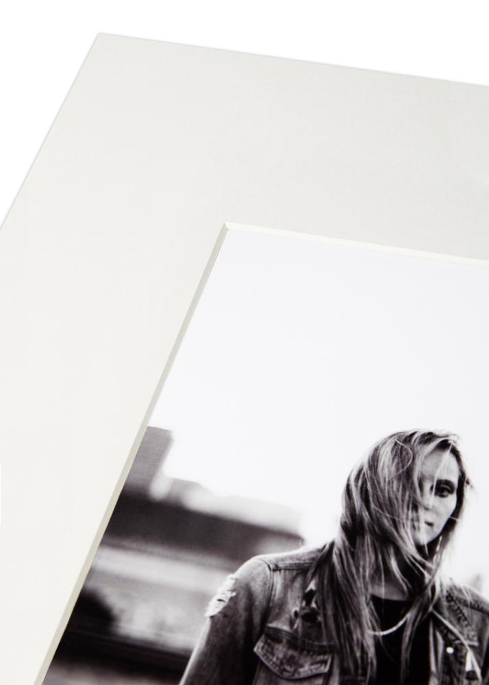 Paspartú XL Blanco (Borde interior blanco) 40x50 cm (20x28,7 - A4)