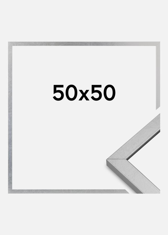 Marco Minerva Vidrio acrílico Plateado 50x50 cm