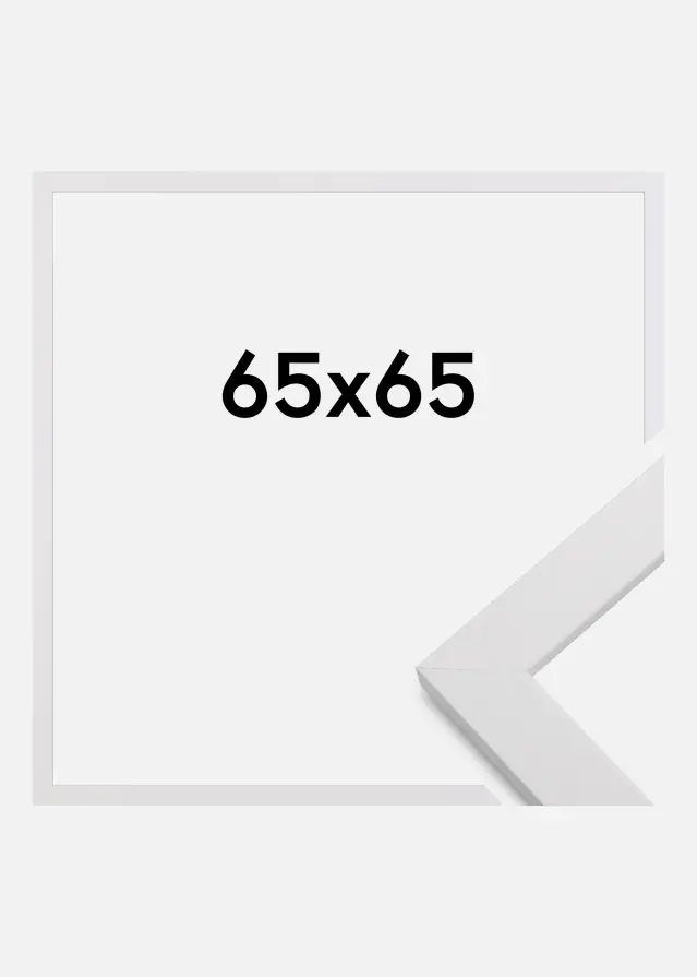 Marco White Wood Vidrio acrílico 65x65 cm