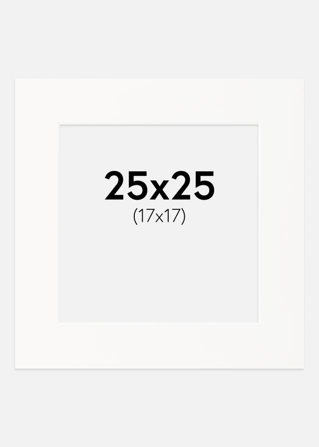 Paspartú Offwhite (Borde interior blanco) 25x25 cm (17x17)