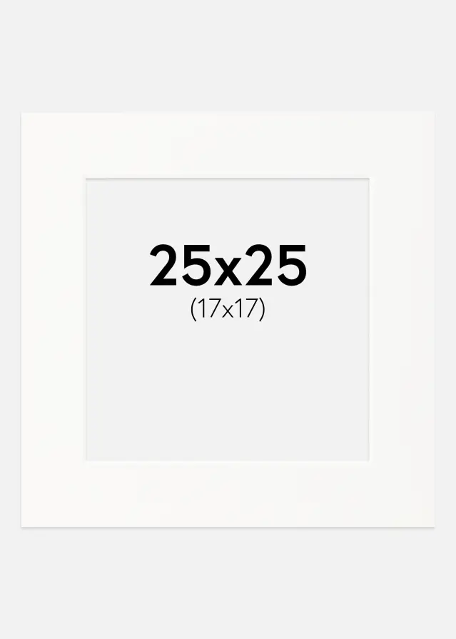 Paspartú Offwhite (Borde interior blanco) 25x25 cm (17x17)