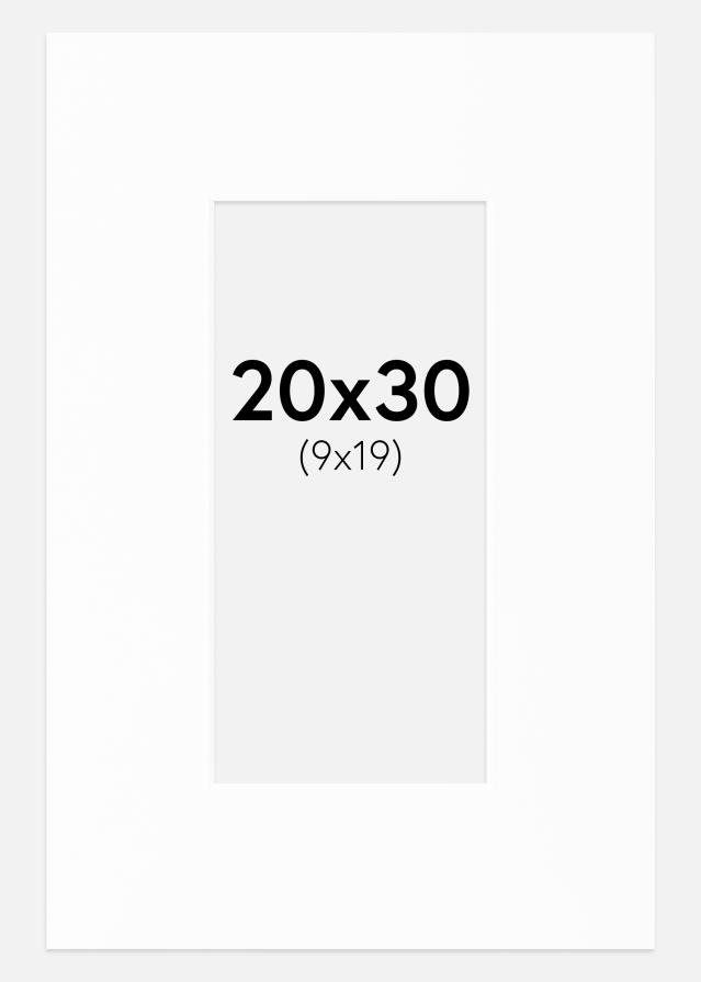 Paspartú Canson Blanco (Borde interior blanco) 20x30 cm (9x19)