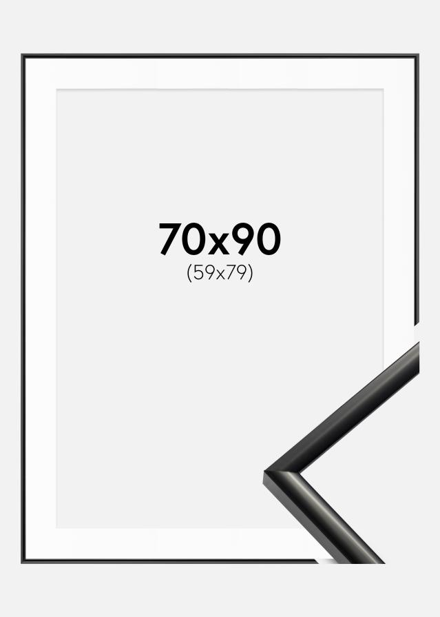 Marco New Lifestyle Negro 70x90 cm - Paspartú Blanco 60x80 cm