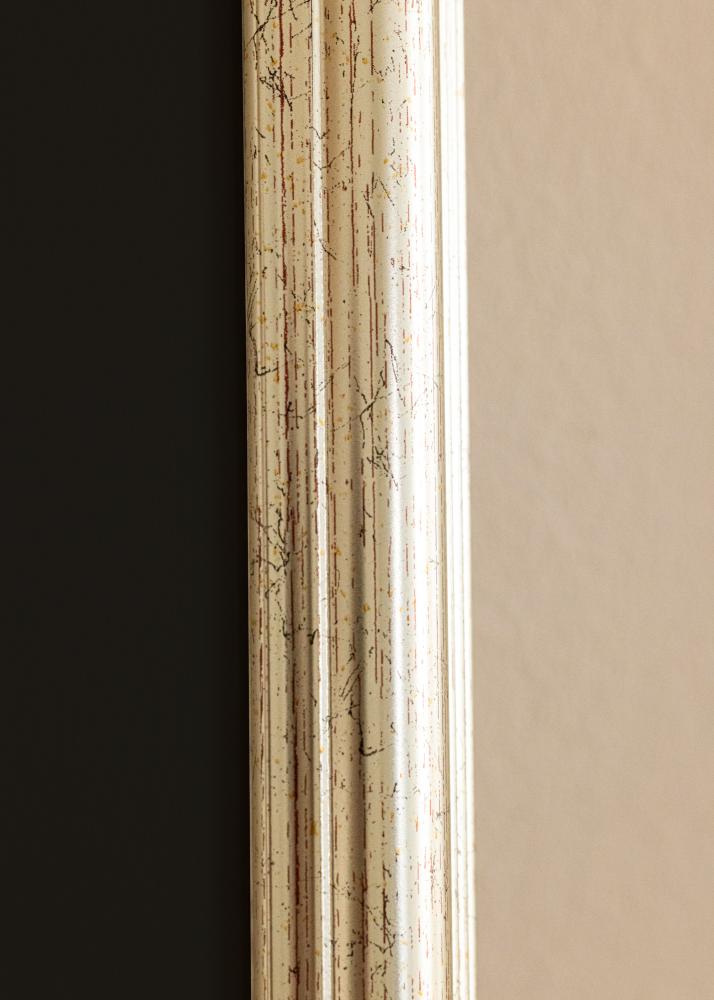 Marco Västkusten Plateado 70x100 cm - Paspartú Negro 24x36 inches