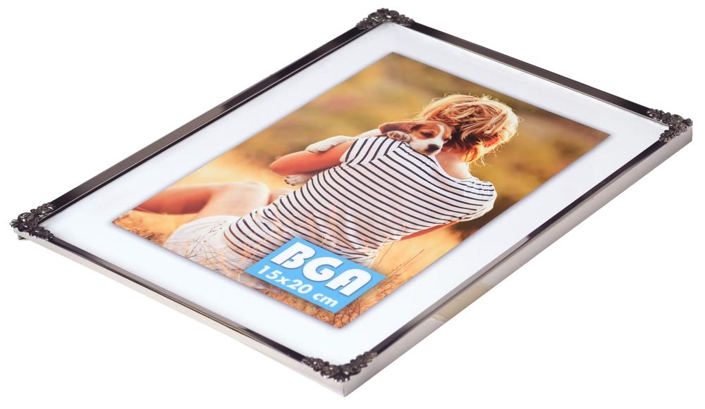 Marco Rosen Metálico Plateado 20x25 cm