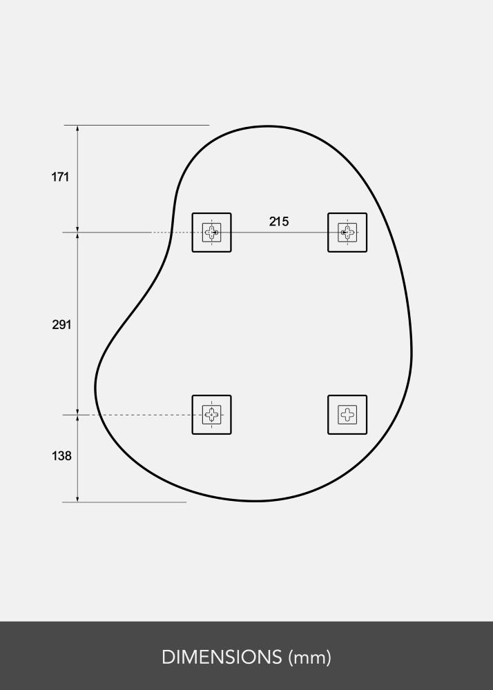 Espejo Cashew 50x60 cm