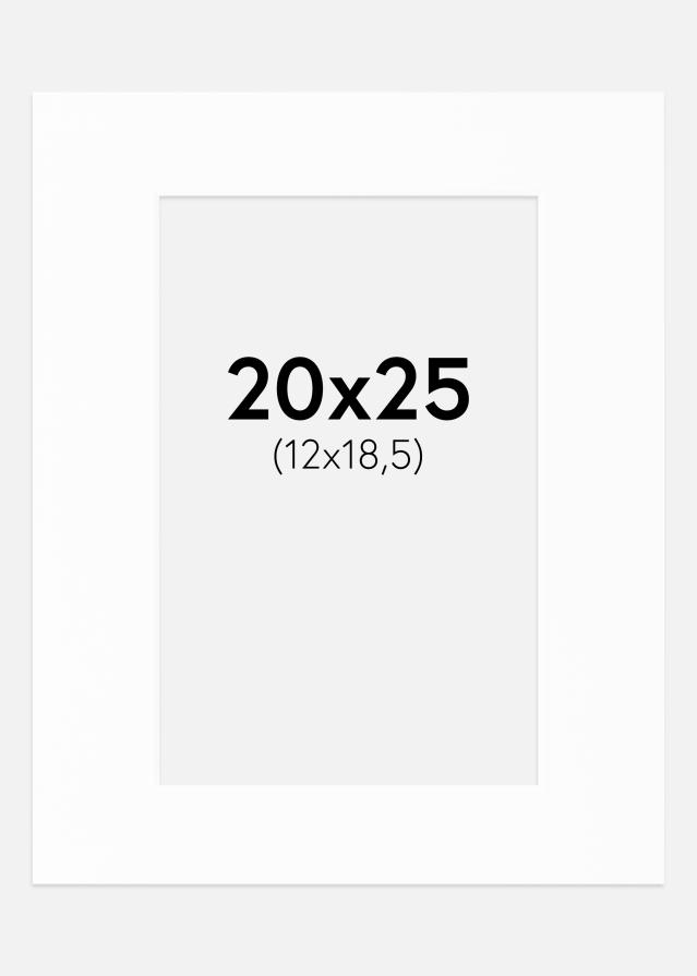 Paspartú Canson Blanco (Borde interior blanco) 20x25 cm (12x18,5)