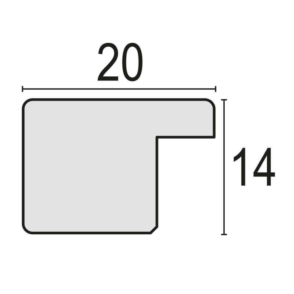 Marco Theresa Marrón 20x30 cm