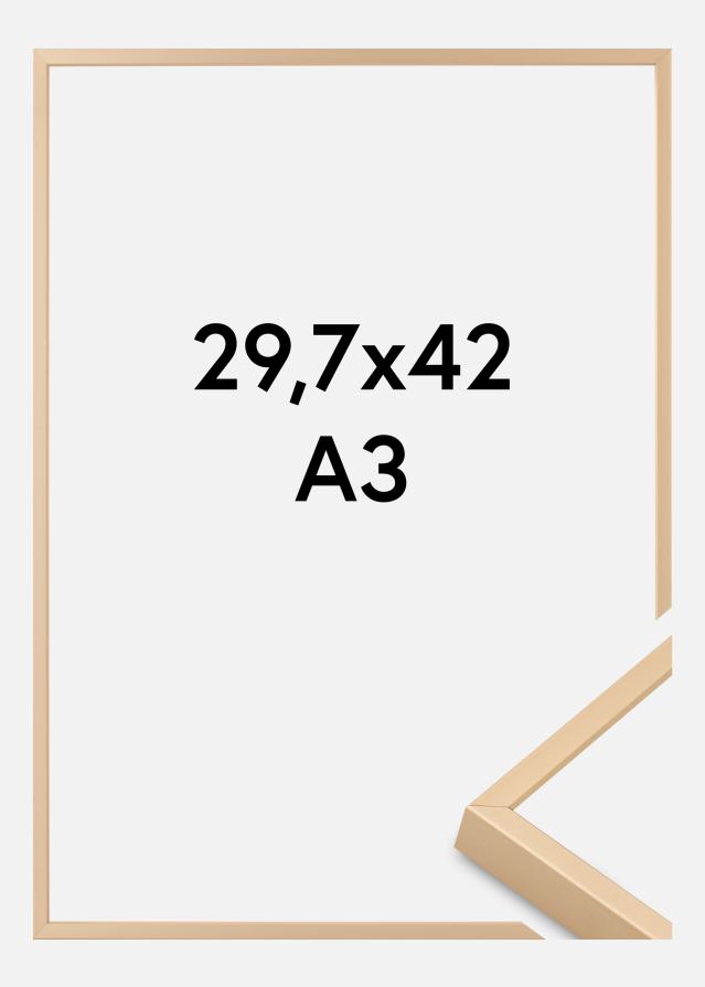 Marco de aluminio Vidrio acrílico Latón 29,7x42 cm (A3)