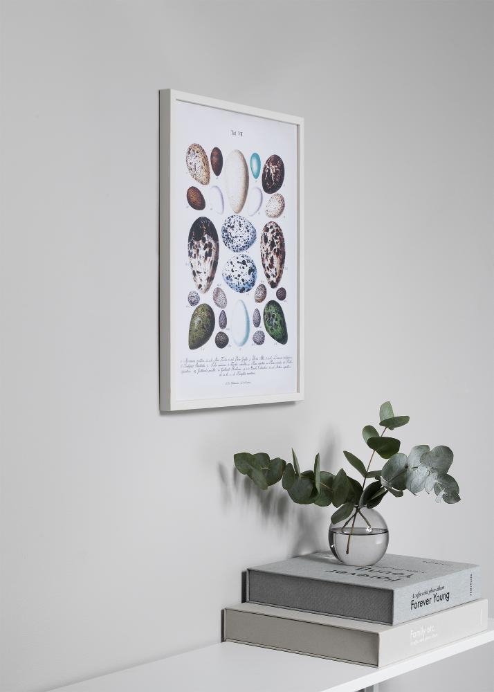 Marco Oslo Blanco 30x40 cm - Paspartú Negro 21x29,7 cm (A4)