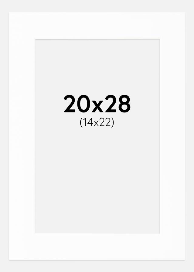 Paspartú Canson Blanco (Borde interior blanco) 20x28 cm (14x22)