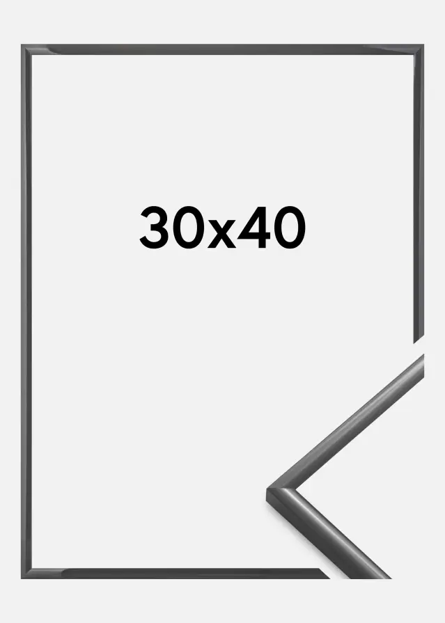 Marco New Lifestyle Vidrio acrílico Gris oscuro 30x40 cm