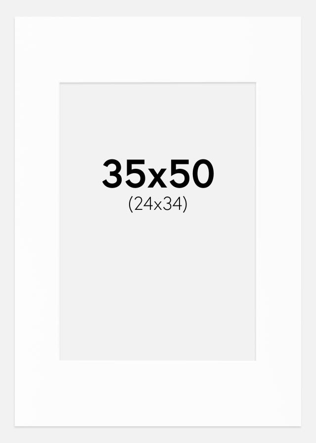 Paspartú Canson Blanco (Borde interior blanco) 35x50 cm (24x34)