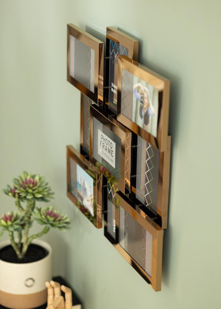 Stainless Steel Marco collage Oro rosado - 9 Fotos