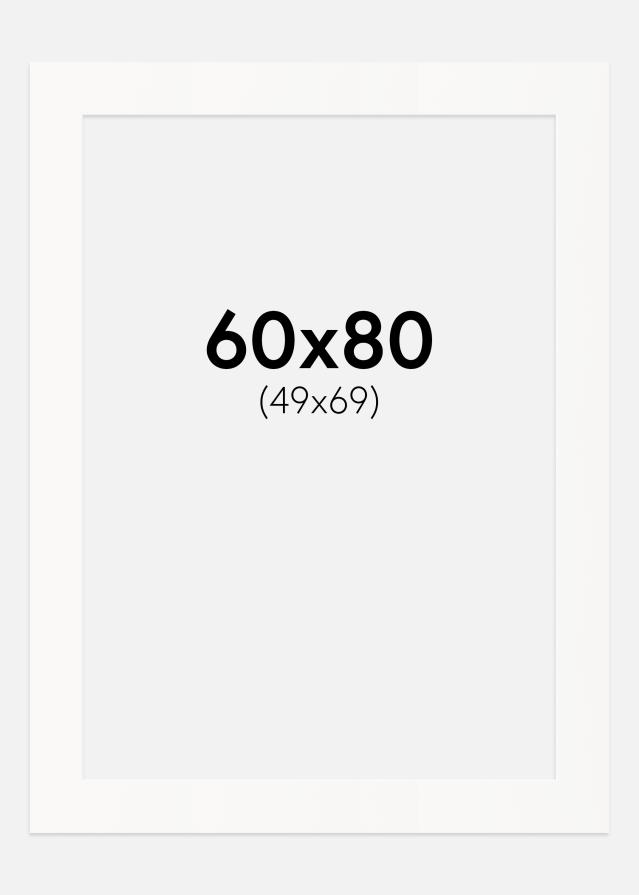 Paspartú Offwhite (Borde interior blanco) 60x80 cm (49x69)