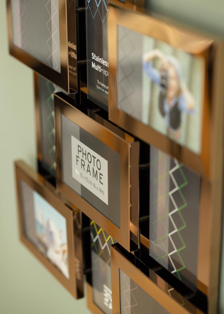 Stainless Steel Marco collage Oro rosado - 9 Fotos