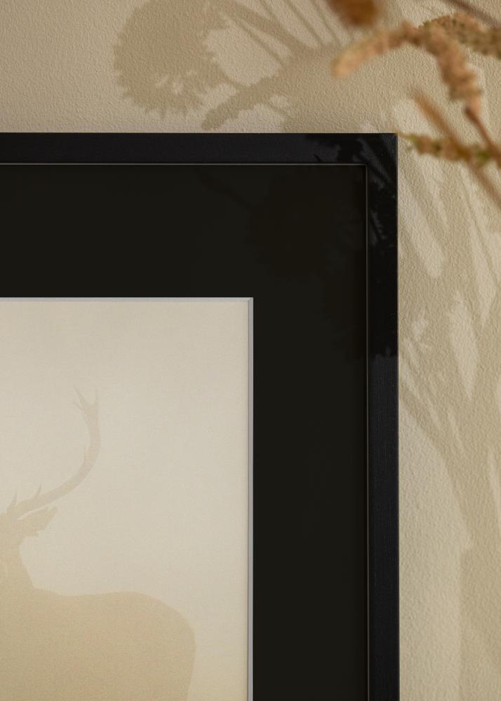 Marco Edsbyn Negro 20x30 cm - Paspartú Negro 15x21 cm (A5)