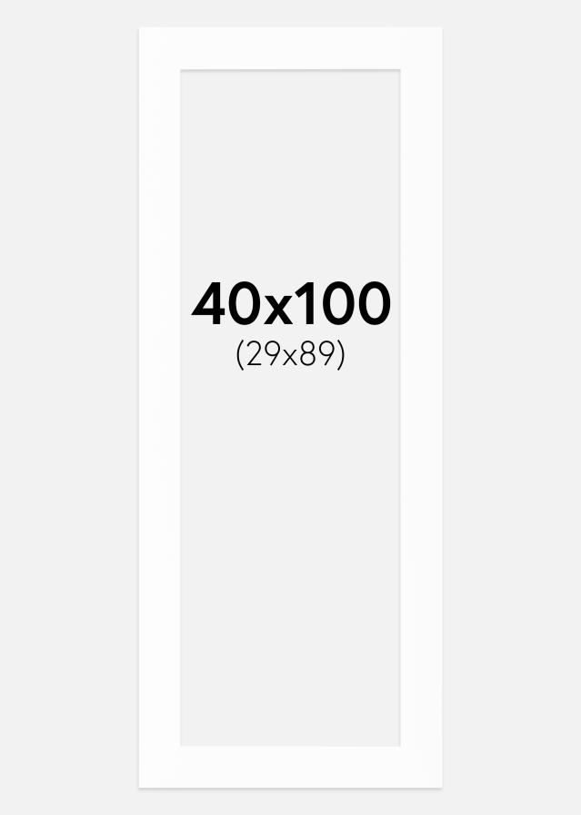 Paspartú Canson Blanco (Borde interior blanco) 40x100 cm (29x89)