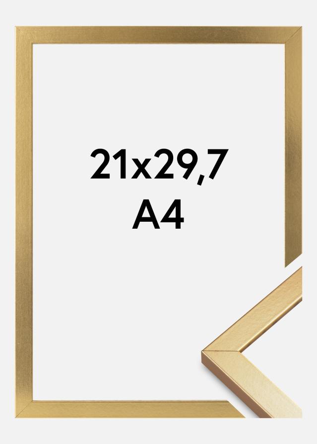 Marco Minerva Vidrio acrílico Dorado 21x29,7 cm (A4)